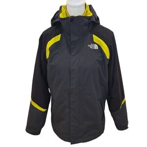 North Face Men's Hyvent 2-in-1 Coat Puffer Jacket - Grey Lime Green Size Small